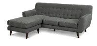 Liverpool Gray Sofa with Reversible Chaise