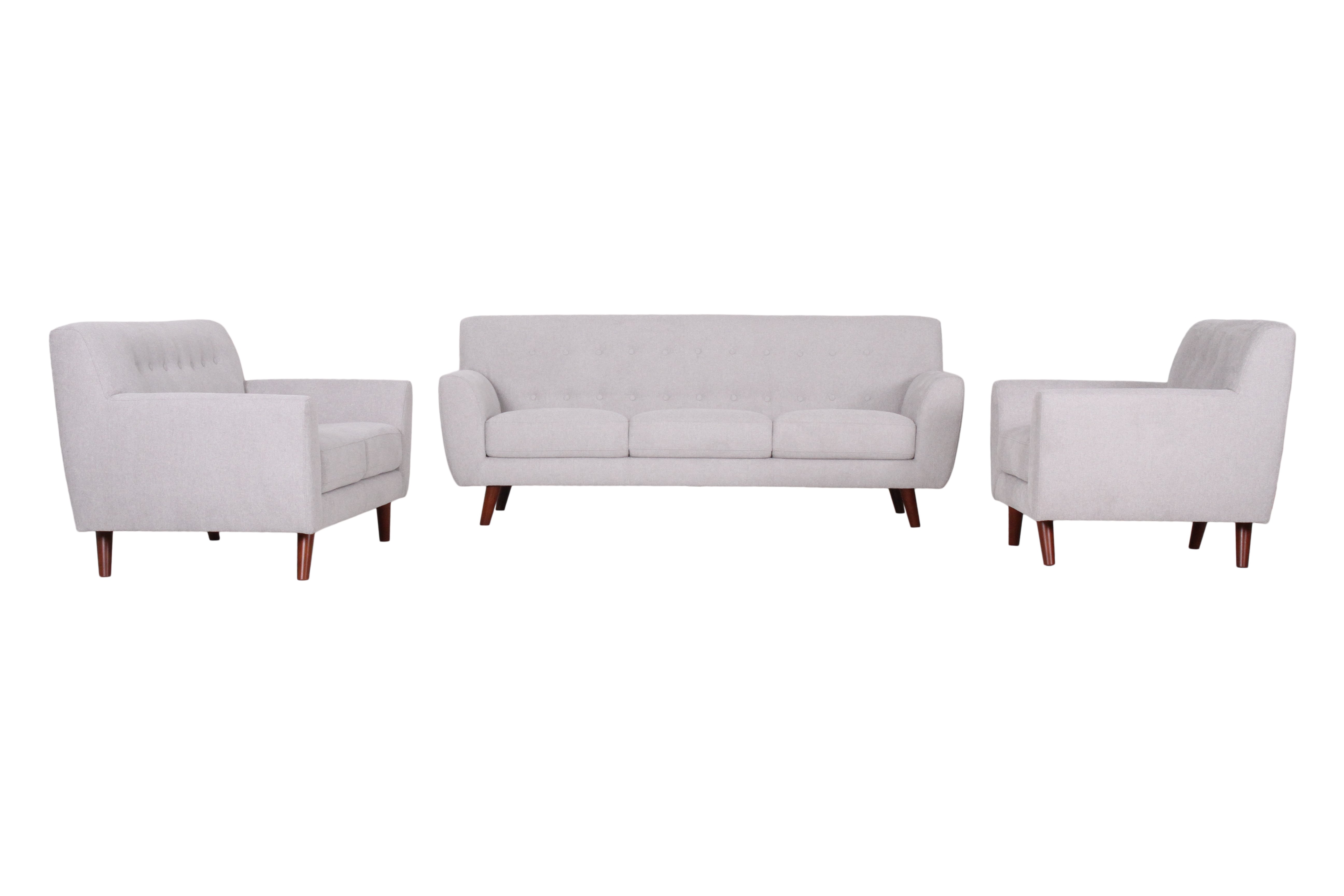 Liverpool Mid Century Modern Light Gray Sofa-3