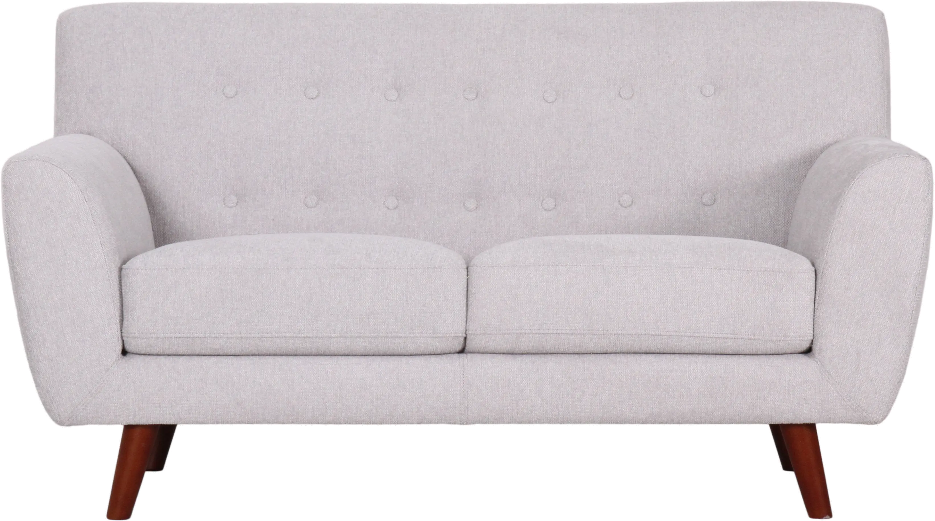 Liverpool Mid Century Modern Light Gray Loveseat-1