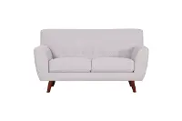 Liverpool Mid Century Modern Light Gray Loveseat