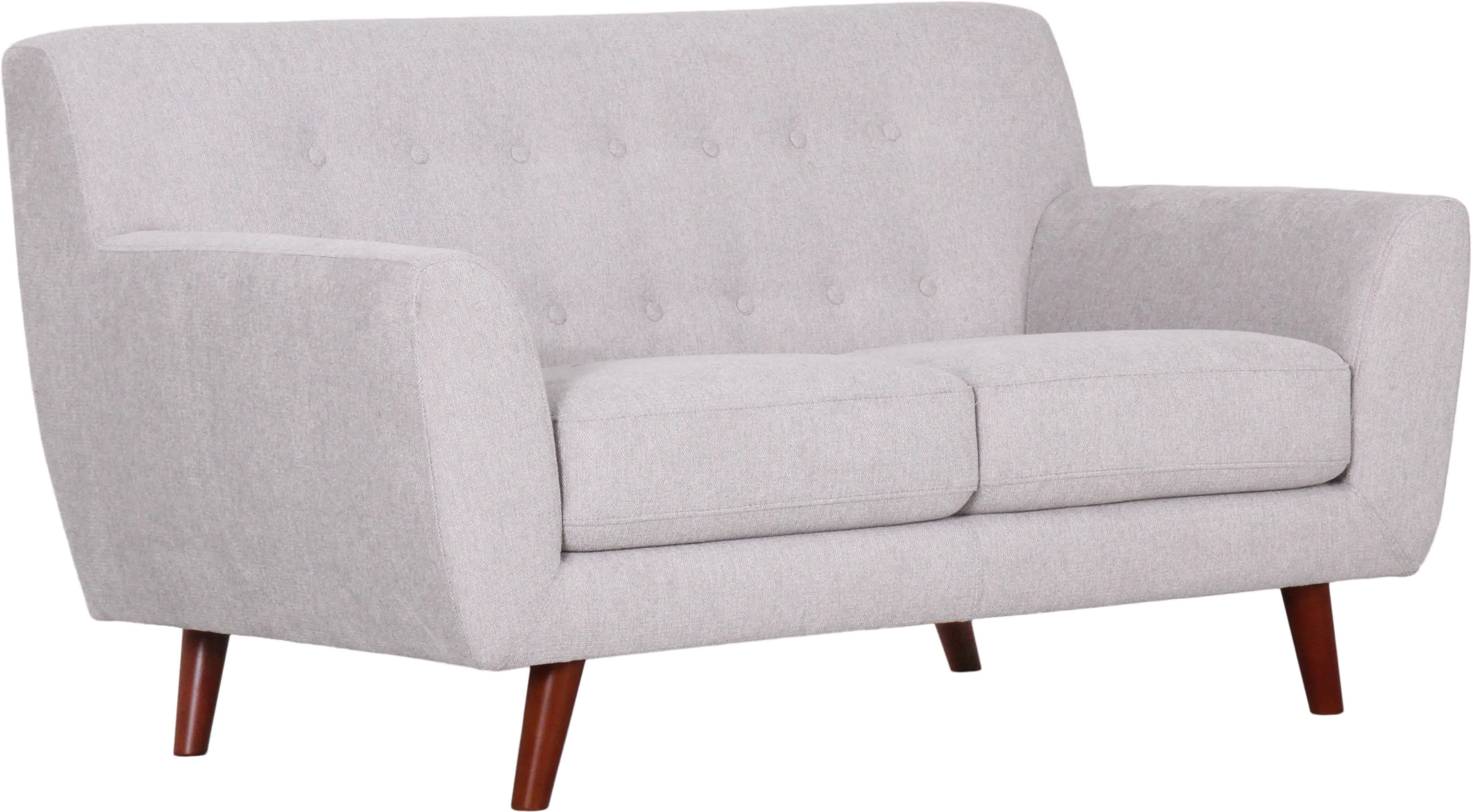 Liverpool Mid Century Modern Light Gray Loveseat-2