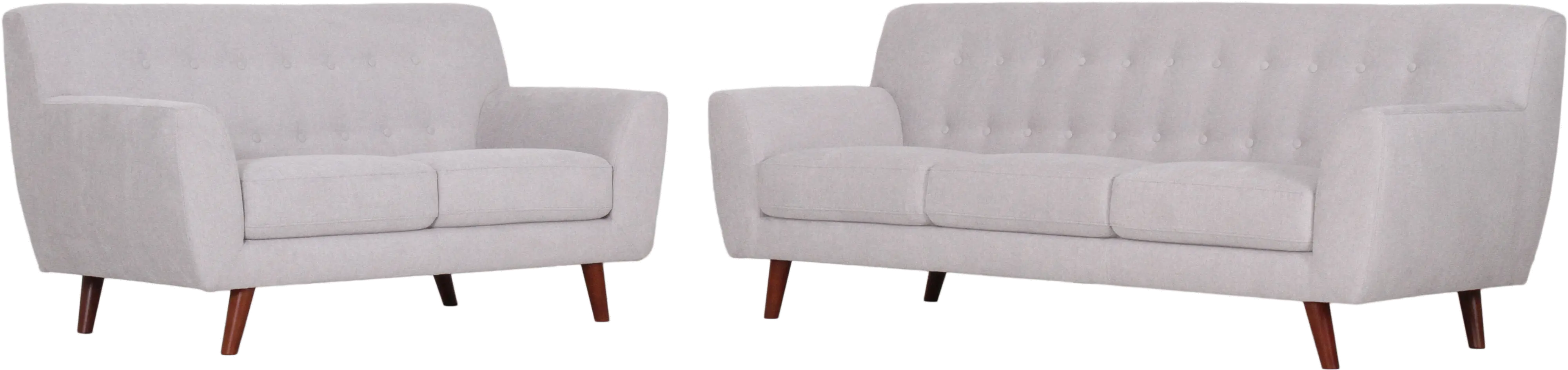 Liverpool Mid Century Modern Light Gray Loveseat-4