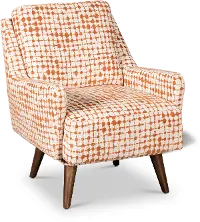 SP10116XXFXXXX/SWIVEL CHAIR/MATOYA PEKOE Design Lab Mid Century Modern Orange Swivel Chair
