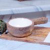 Round Mango Wood Serving Bowl with Handle