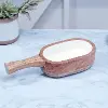 Oval Mango Wood Serving Bowl with Handle