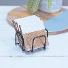 Mango Wood and White Coasters Set with Stand