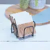 Mango Wood and White Coasters Set with Stand