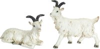 Assorted Resin Off White Sitting or Standing Goat Figurine