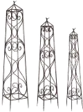 Metal 66 Inch Garden Trellis - Wisteria
