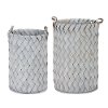 Light Gray 22 Inch Wood Woven Basket
