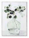 Eucalyptus in Vase Painting on Plaque