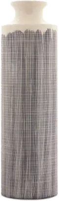 Cream and Gray 24 Inch Terracotta Vase