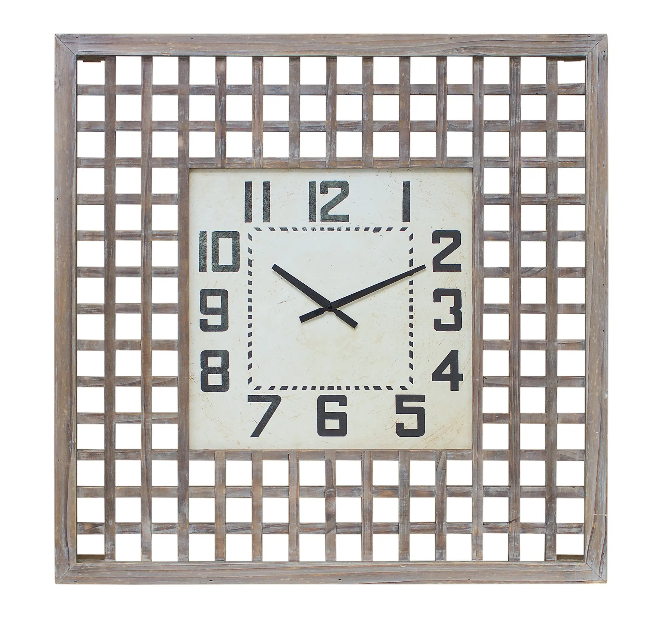 Wood 29 Inch Square Wall Clock-1