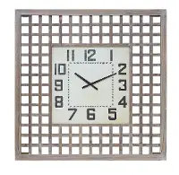 Wood 29 Inch Square Wall Clock