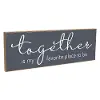 Gray and White 36 Inch Together Is My Favorite Place Wood Sign