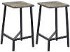 Gray Metal Backless Counter Height Stool (Set of 2) - Yukon