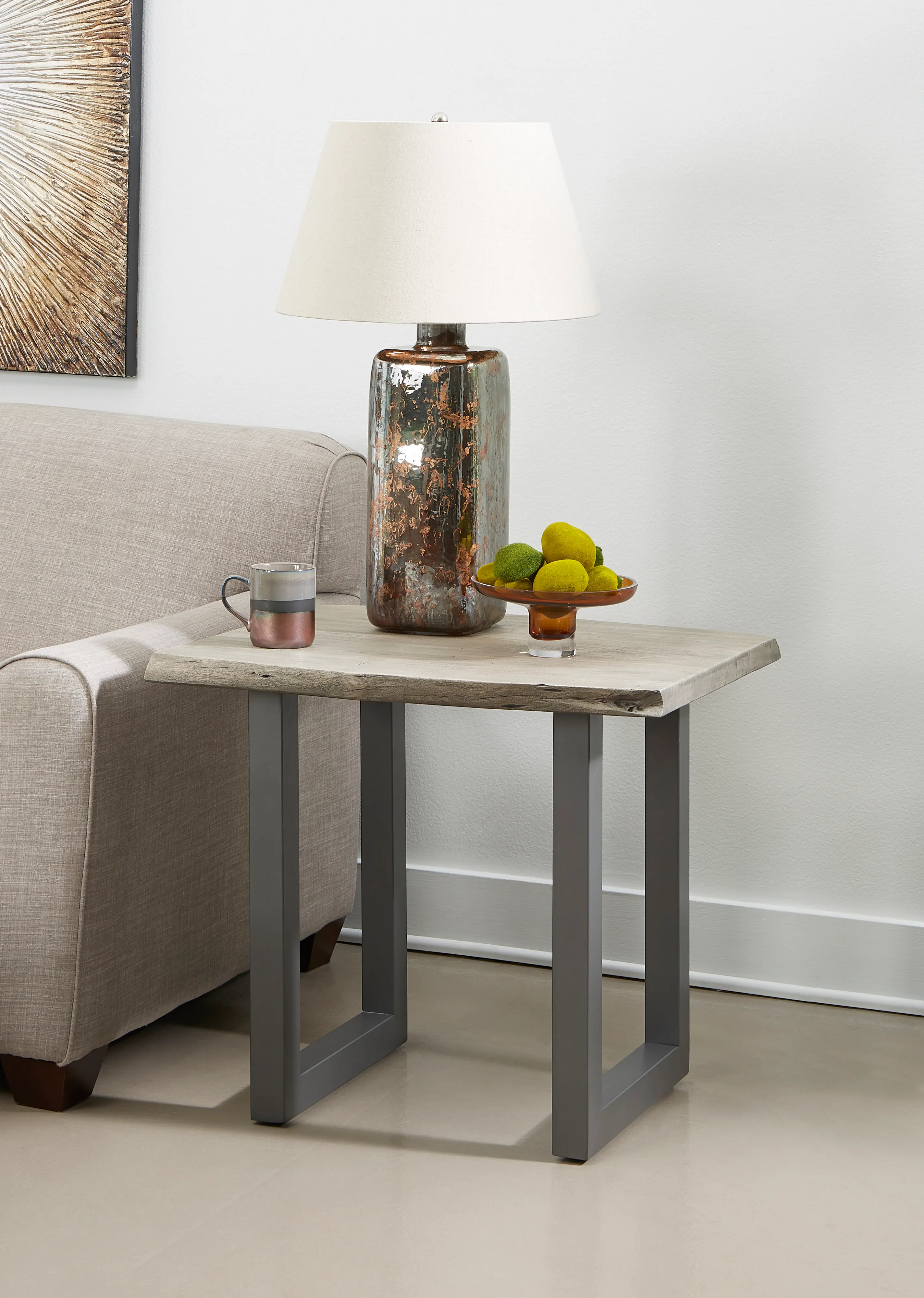 Yukon Industrial Live Edge End Table-1