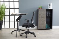 Modern Gray Standing Laptop Cart