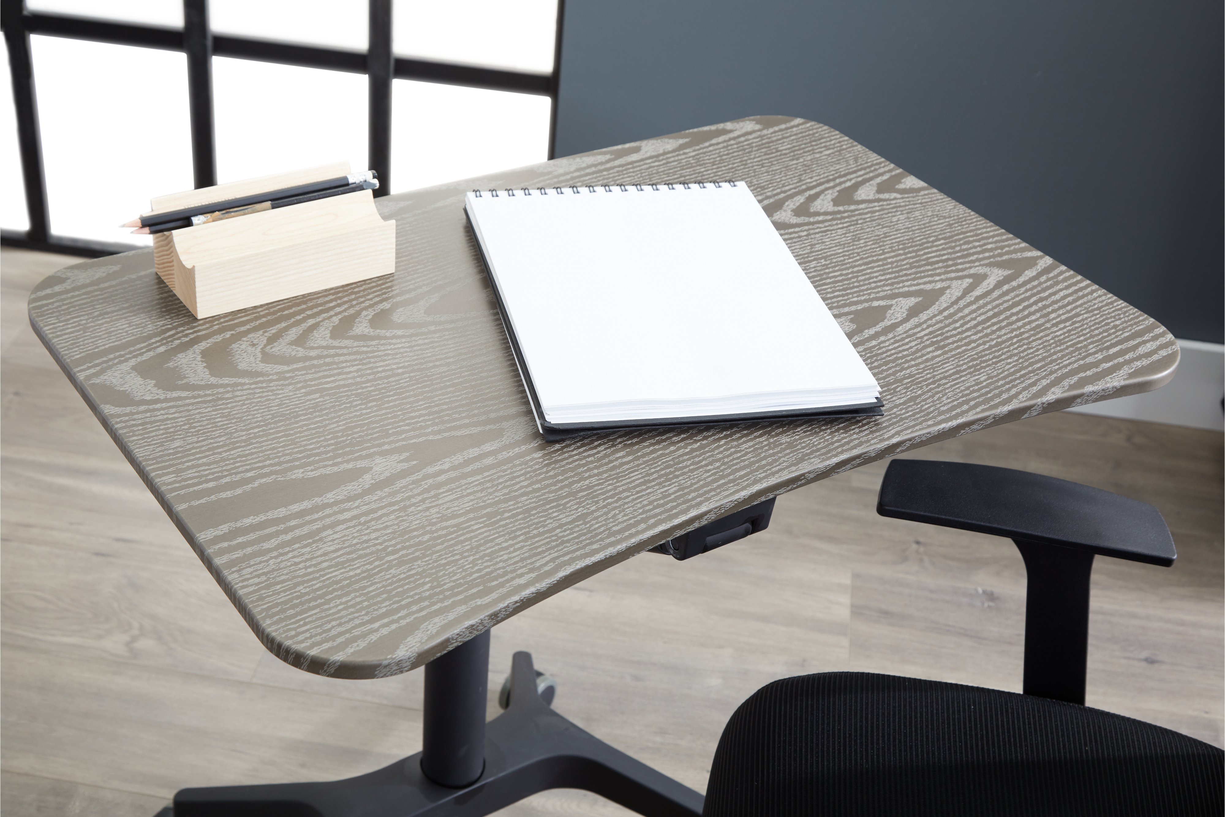Modern Gray Standing Laptop Cart-2