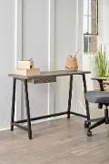 234 Industrial Gray Writing Desk with Storage Drawer