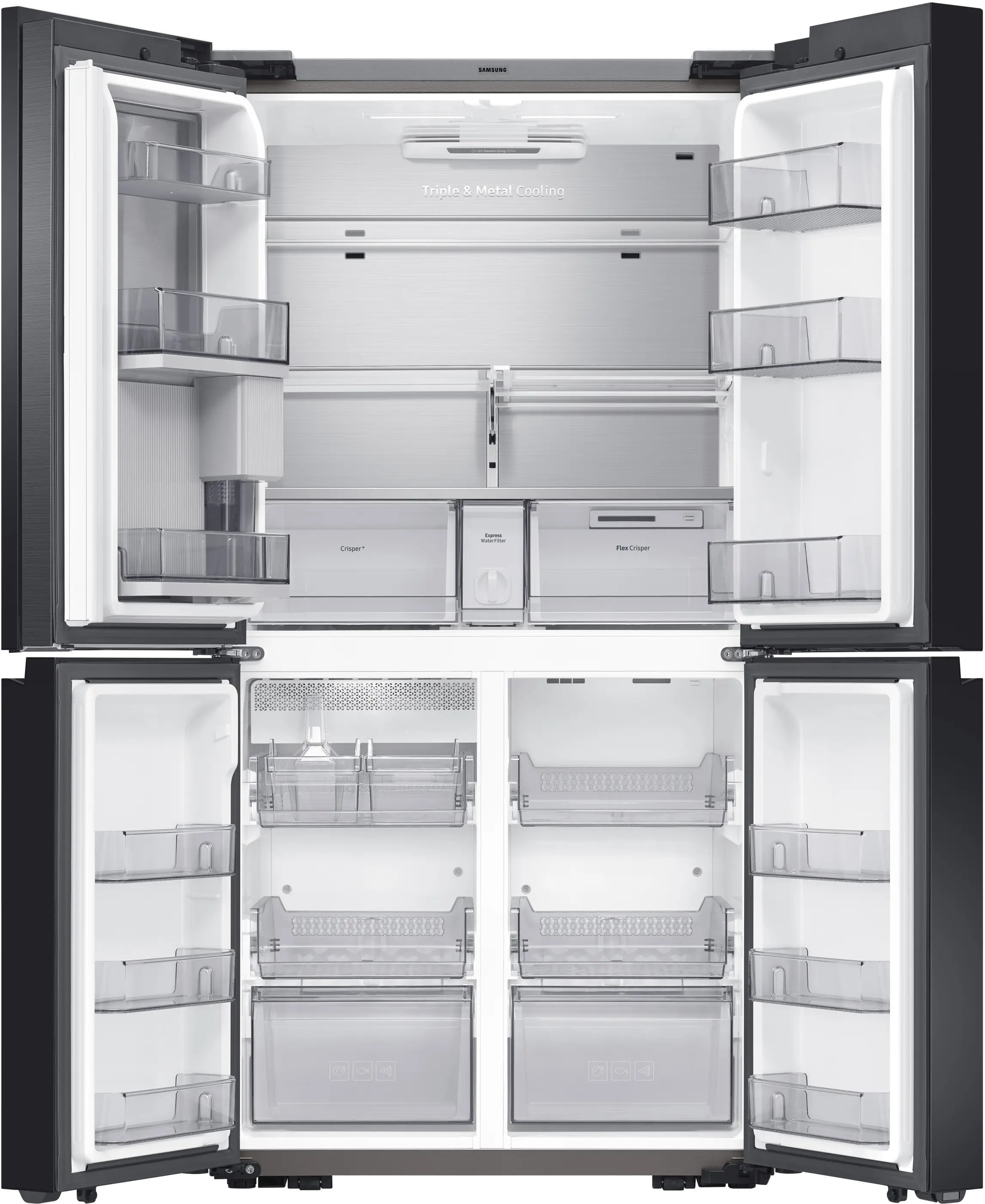 RF23A9675MT Samsung 22.8 cu ft Smart 4 Door Flex Refrigerator - Matte Black-2