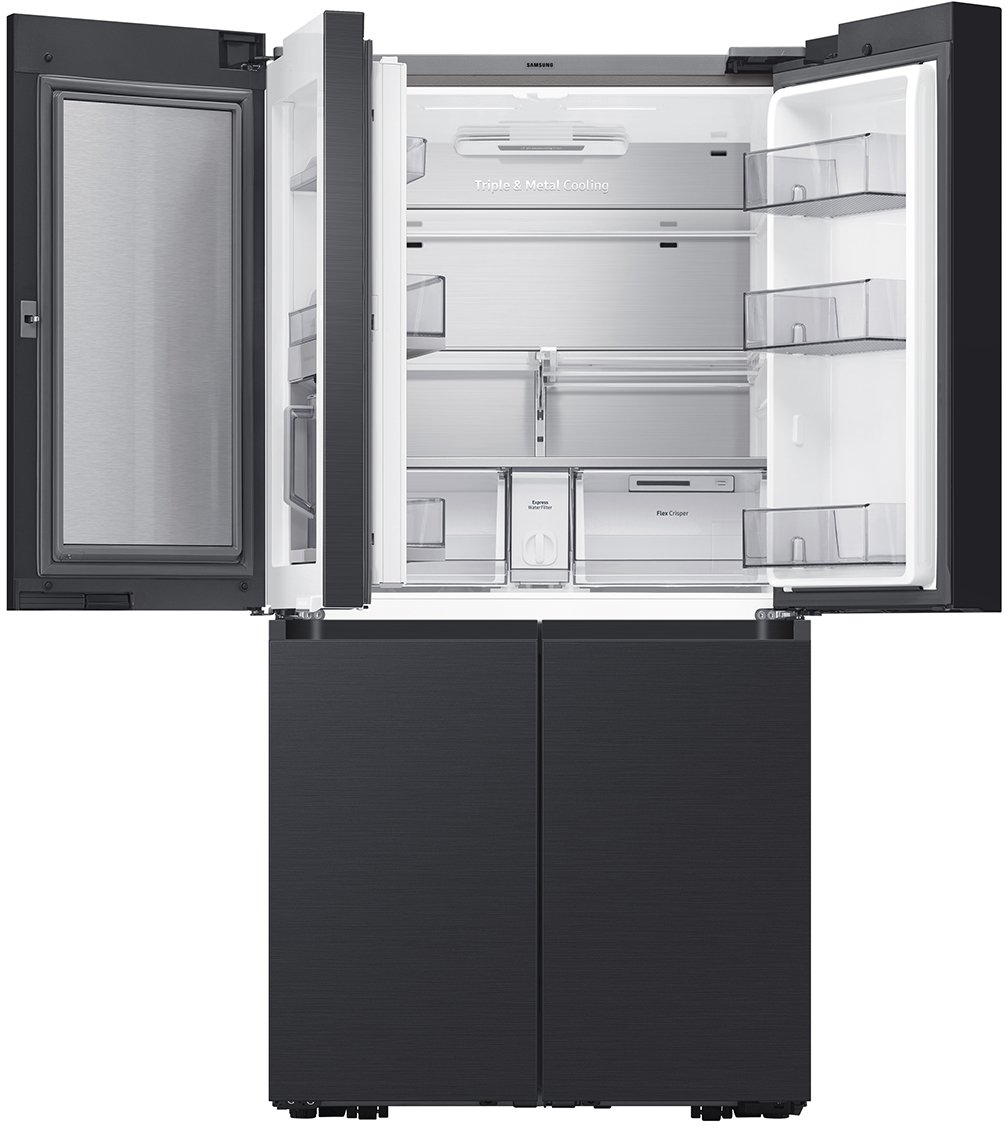 RF29A9675MT Samsung 29 cu ft Smart BESPOKE 4-Door Flex Refrigerator - Matte Black, 36 W-3