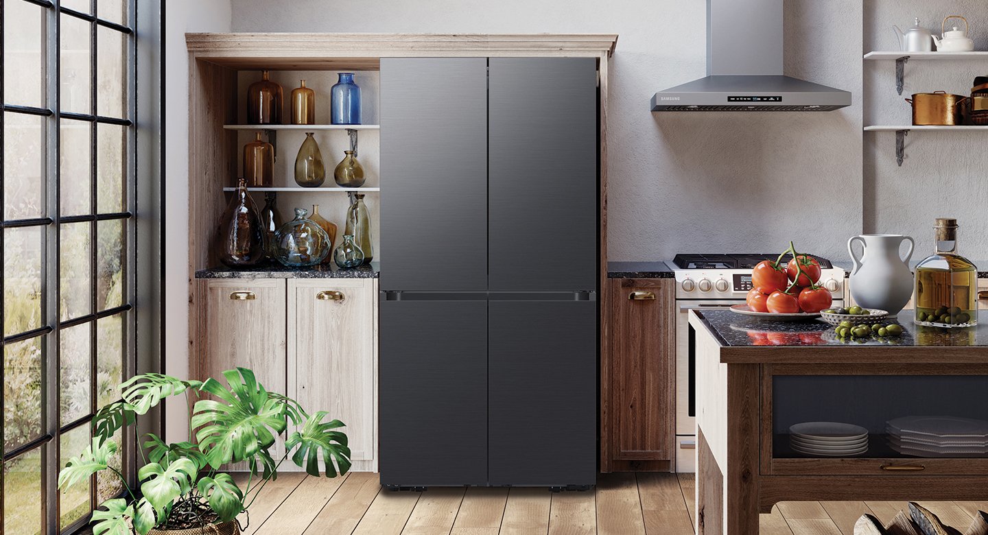 RF29A9675MT Samsung 29 cu ft Smart BESPOKE 4-Door Flex Refrigerator - Matte Black, 36 W-8