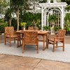 Light Brown 5 Piece Patio Dining Set