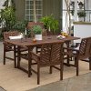 Dark Brown 5 Piece Patio Dining Set