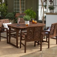 OW5TXVINDB Dark Brown 5 Piece Patio Dining Set-2