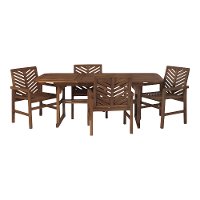 OW5TXVINDB Dark Brown 5 Piece Patio Dining Set-4