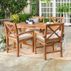 Light Brown 5 Piece Patio Dining Set