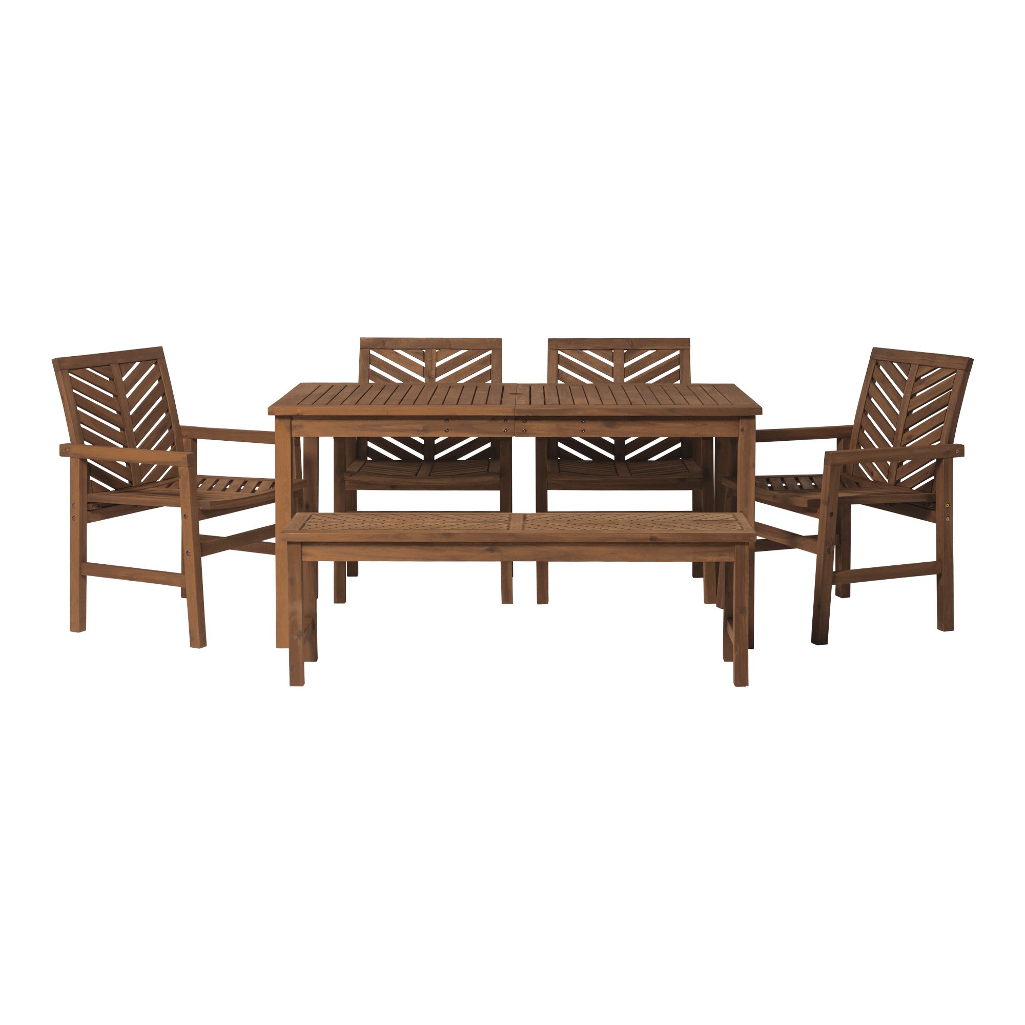 OW6DGVINDB Vincent 6 Piece Dark Brown Traditional Patio Dining Set-3