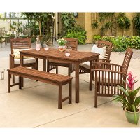 OW6SDTDB 6 Piece Dark Brown Patio Dining Set-1