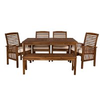 OW6SDTDB 6 Piece Dark Brown Patio Dining Set-2