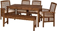 OW6SDTDB 6 Piece Dark Brown Patio Dining Set-3