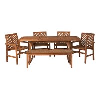 OW6TXVINBR Light Brown 6 Piece Patio Dining Set-4