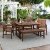 Dark Brown 6 Piece Patio Dining Set
