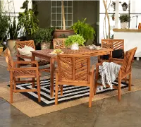 OW7DGVINBR Vincent Light Brown Patio Dining Set