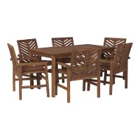 OW7DGVINDB 7 Piece Dark Brown Traditional Patio Dining Set-2