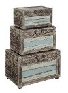 Coastal Islander Multi Color Nesting Trunks (Set of 3)