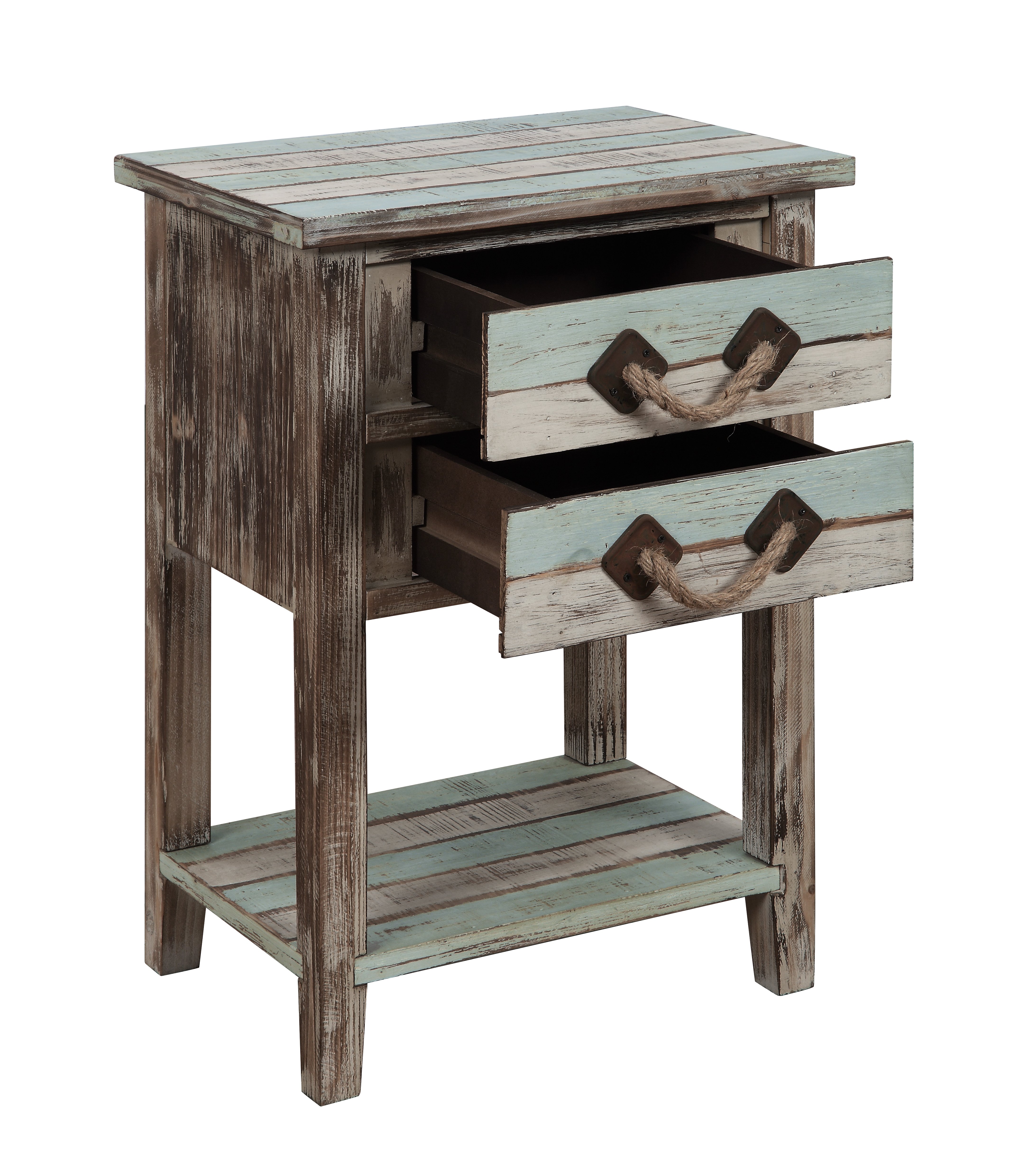 Islander Coastal Multicolor Accent Table-3