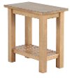 Riverside Burlap Brown Industrial Chairside Table