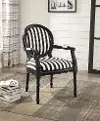 96534 Champion Black and White Accent Chair