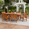 Light Brown 7 Piece Patio Dining Set