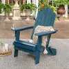 OWACKDBU Navy Wood Adirondack Patio Chair with Glass Holder - Walker Edison