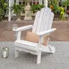 OWACKDWW White Wood Adirondack Patio Chair with Glass Holder - Walker Edison