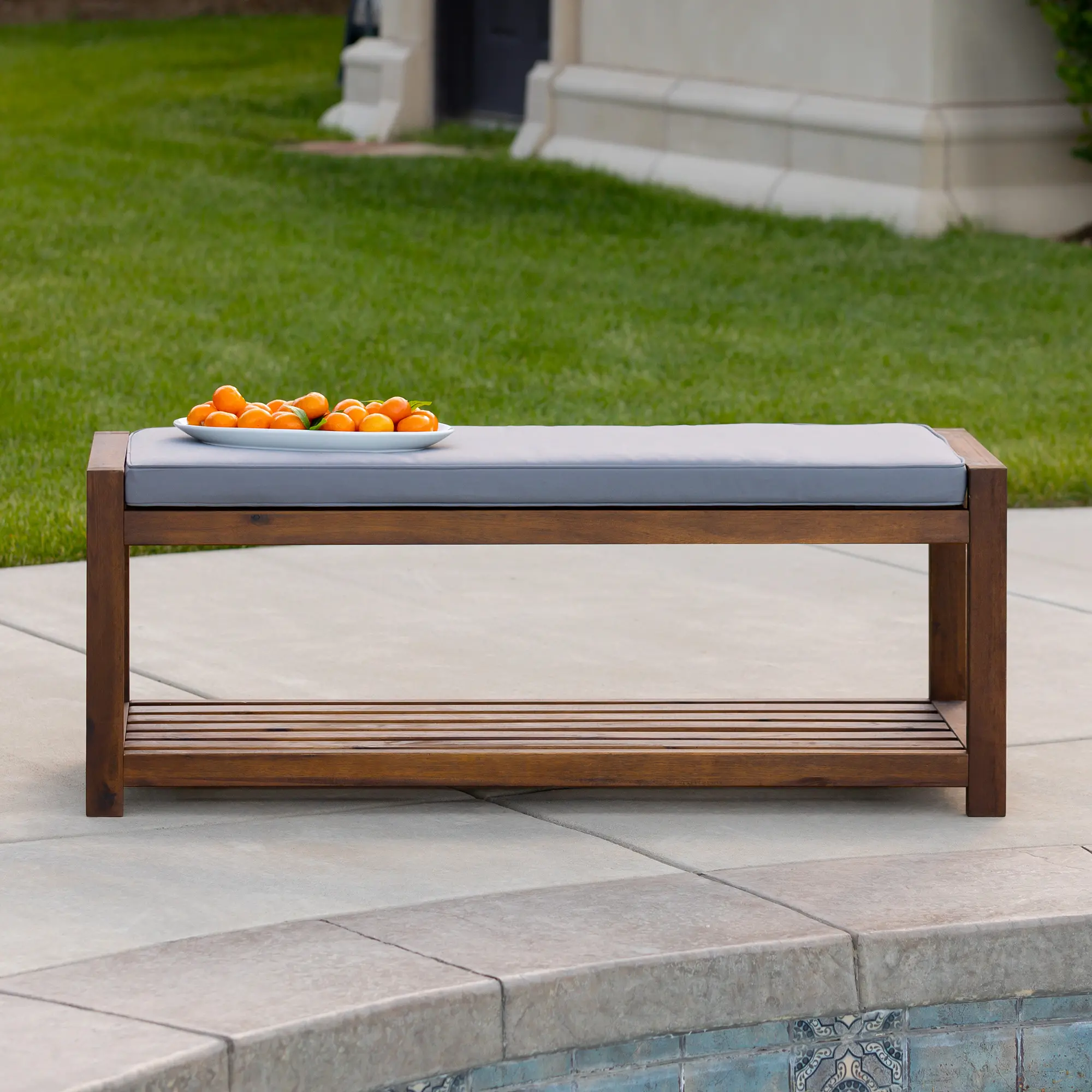 OWB48DGY Dark Brown 48 Patio Bench-1
