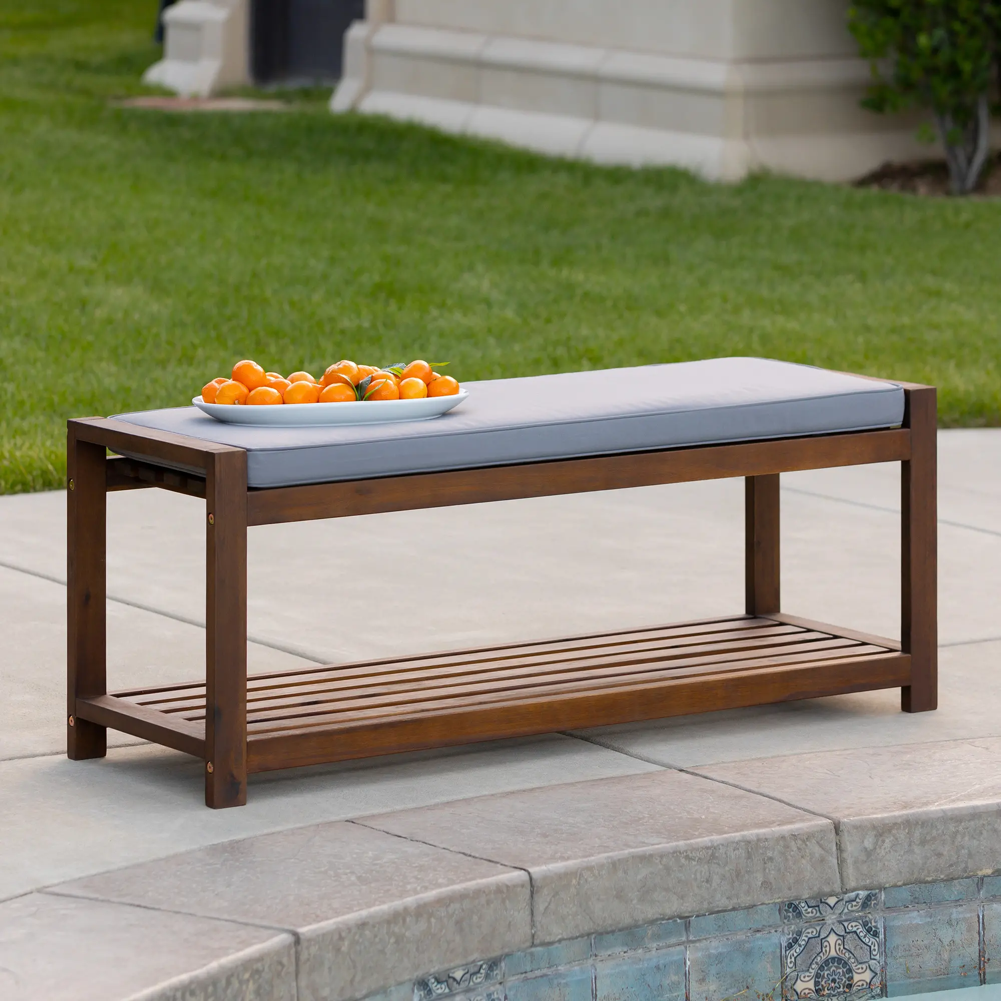 OWB48DGY Dark Brown 48 Patio Bench-2
