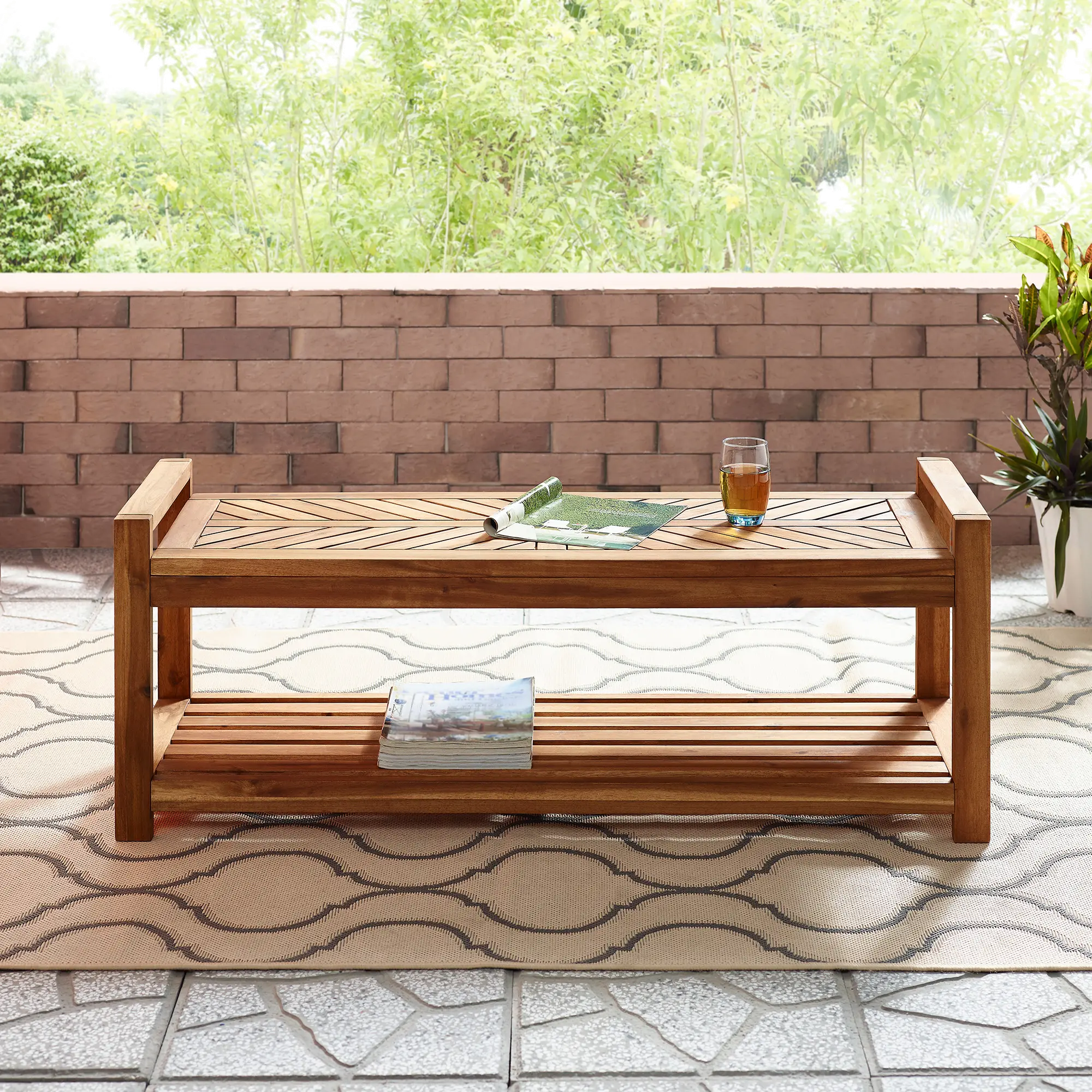 OWB48VINBR Vincent Light Brown 48 Patio Storage Bench-1